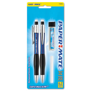 Paper Mate® Comfortmate Ultra Pencil Starter Set, 0.7 Mm, Hb (#2.5), Black Lead, Assorted Barrel Colors, 2-pack freeshipping - TVN Wholesale
